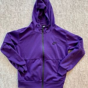 Nike dark purple zip up hoodie sweatshirt